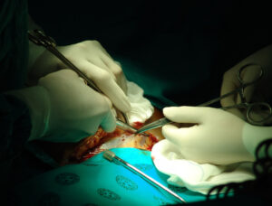 Doctors operating Orthopedic surgery