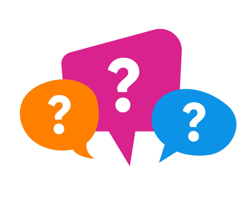 vector bubbles with question mark