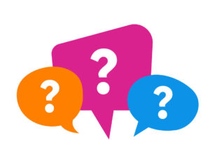 vector bubbles with question mark